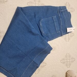 SPANX Womens Classic Blue Wide Crop Jeans